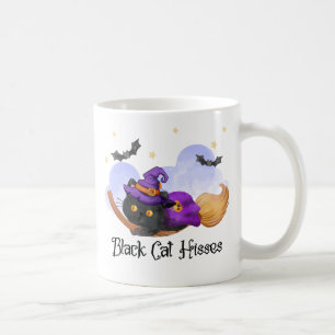 Black Cat Hisses Kaffeetasse