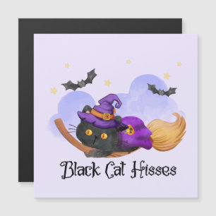 Black Cat Hisses Magnetkarte
