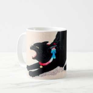 Black Cat Hissing Fine Art von Hiroaki Takahashi Kaffeetasse