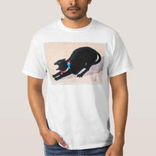 Black Cat Hissing Fine Art von Hiroaki Takahashi T-Shirt