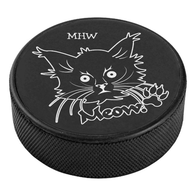 Black Cat Hockey Puck (3/4)