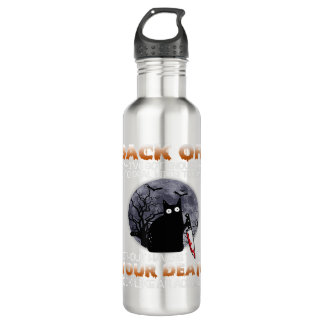 Black Cat Horror Back Off Ich habe genug Got, um z Edelstahlflasche