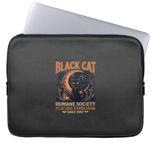 Black Cat Humane Society Halloween Halbmond L Laptopschutzhülle