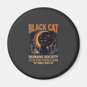 Black Cat Humane Society Halloween Halbmond L Magnet