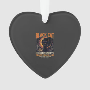 Black Cat Humane Society Halloween Halbmond L Ornament