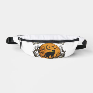 Black Cat Humane Society Halloween Vollmond Fleder Bauchtasche