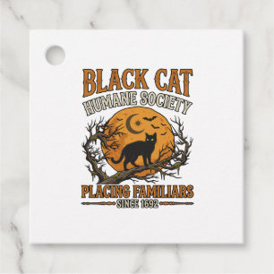 Black Cat Humane Society Halloween Vollmond Fleder Geschenkanhänger