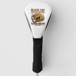 Black Cat Humane Society Halloween Vollmond Fleder Golf Headcover