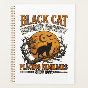 Black Cat Humane Society Halloween Vollmond Fleder Planer