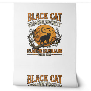 Black Cat Humane Society Halloween Vollmond Fleder Tapete