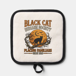 Black Cat Humane Society Halloween Vollmond Fleder Topflappen