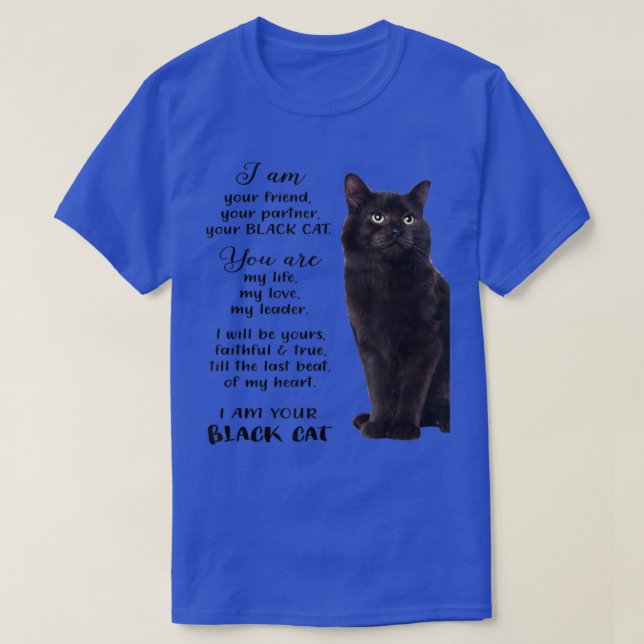 Black Cat I Be Your Black Cat Väter Mütter Day T-Shirt (Design vorne)