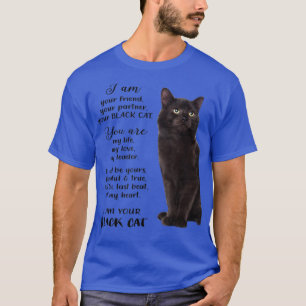 Black Cat I Be Your Black Cat Väter Mütter Day T-Shirt