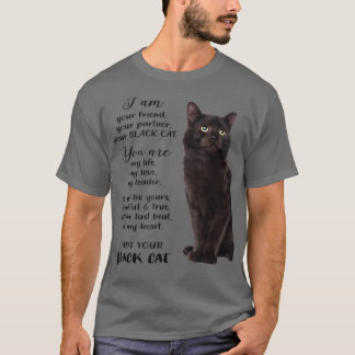 Black Cat I Be Your Black Cat Väter Mütter Day T-Shirt