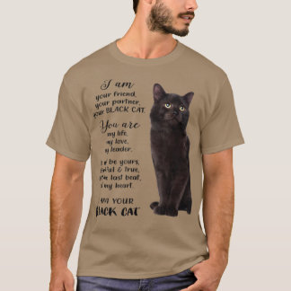 Black Cat I Be Your Black Cat Väter Mütter Day T-Shirt