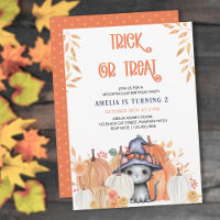 Black Cat in Hexenhuttrick oder Treat Birthday