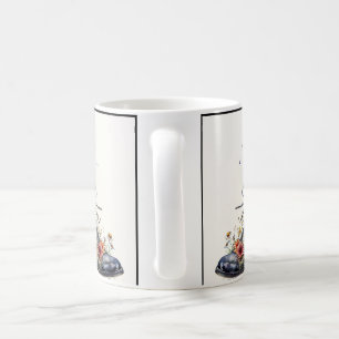 Black Cat in Whimsical Boot Latte Liebe Custom Kaffeetasse