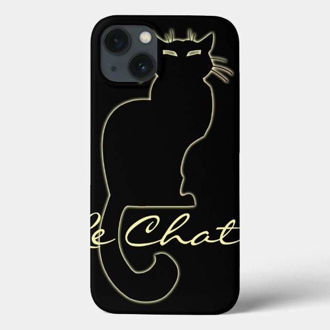 Black Cat iPad Case Cat Lover Le Chat iPad Case (Rückseite)