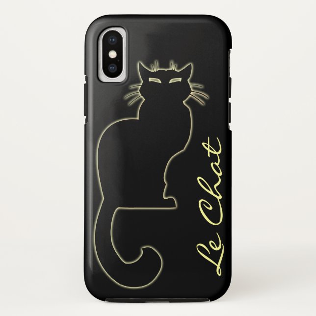 Black Cat iPhone Case Cat Lover Le Chat Case (Rückseite)