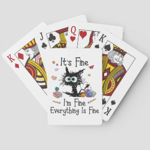 Black Cat It_s Fine I_m Fine Alles ist gut. Spielkarten