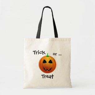 Black Cat & Jack O' Lantern Trick oder Treat Bag Tragetasche