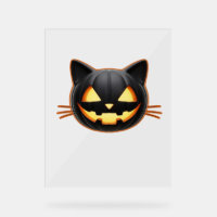Black Cat Jack o'Lantern Emoji Classic T - Shirt