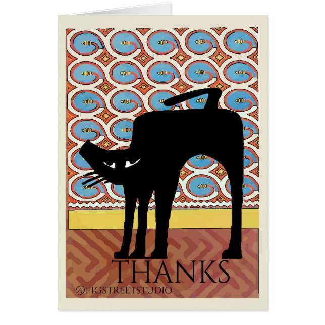 Black Cat Japanisches Hintergrundbild (Vorne)