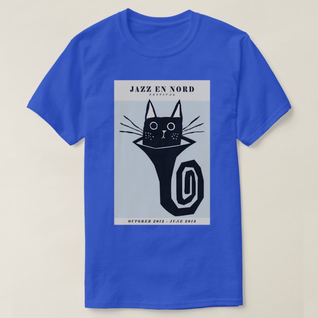 Black Cat Jazz En Nord T-Shirt (Design vorne)