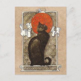 Black Cat - Jugendstil - Theophile Steinlen Poster Postkarte