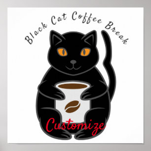 Black Cat Kaffee Break Thunder_Cove Poster