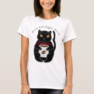 Black Cat Kaffee Break Thunder_Cove  T-Shirt