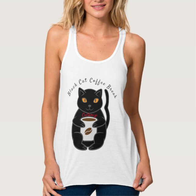 Black Cat Kaffee Break Thunder_Cove Tank Top (Vorderseite)