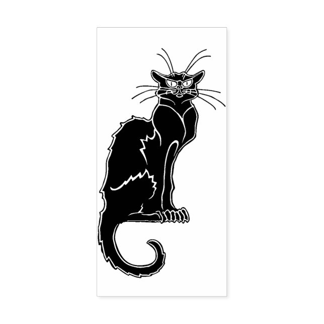 Black Cat Kautschuk Briefmarke Gummistempel (Prägung)