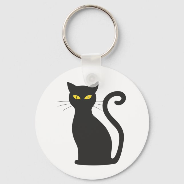 Black Cat Keyring Schlüsselanhänger (Vorderseite)