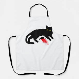 Black Cat Killer Instinkte Tote Maus Punk Goth Schürze