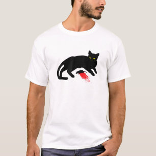 Black Cat Killer Instinkte Tote Maus Punk Goth T-Shirt
