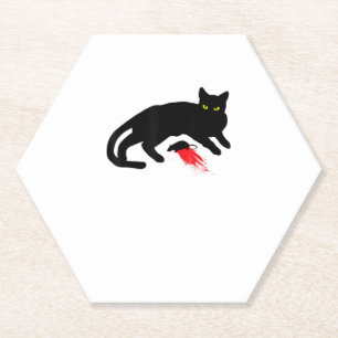 Black Cat Killer Instinkte Tote Maus Punk Goth Untersetzer