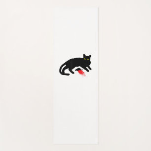 Black Cat Killer Instinkte Tote Maus Punk Goth Yogamatte