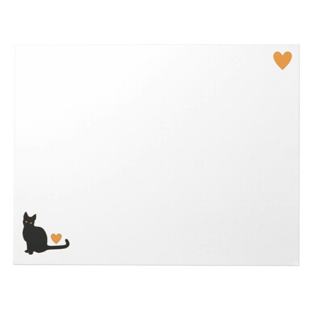 Black Cat Liebe Notizblock (Vorderseite)