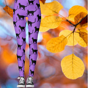 Black Cat Lila Haze Crazy Cat Leggings