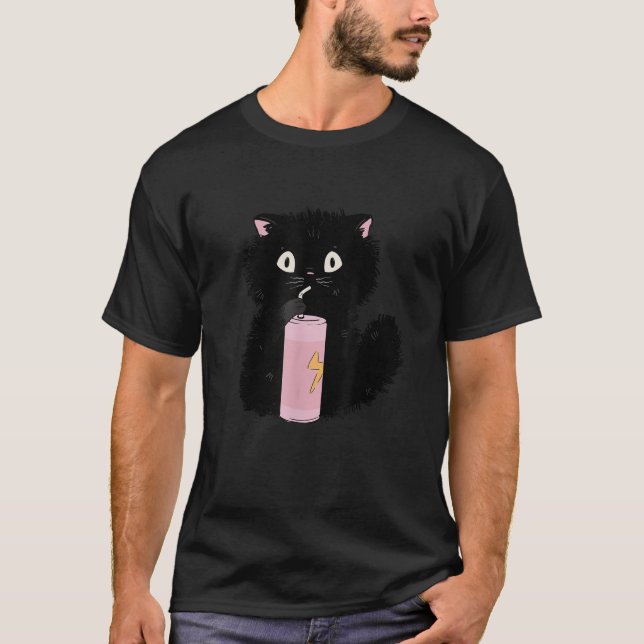 Black Cat Lover Cute Funny Kawaii Kitten Perfect C T-Shirt (Vorderseite)