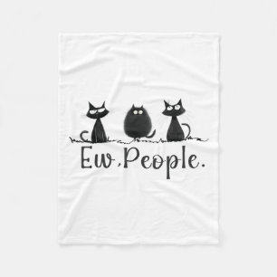 Black Cat Lover Grumpy Graphic Funny Coolen neue L Fleecedecke