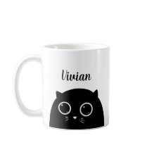 Black Cat Lover Individuelle Name Tasse