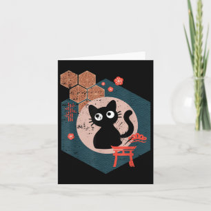 Black Cat Lover Japanese Kitten Anime Tokyo Otaku Karte