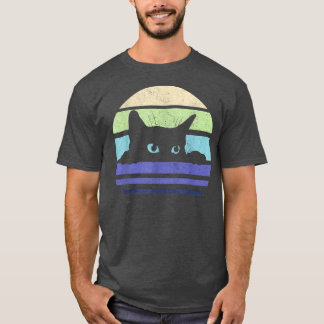 Black Cat Lover Vintag Retro Style Cats Niedlich K T-Shirt