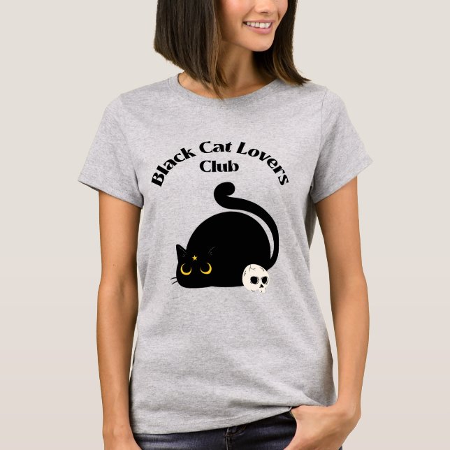 Black Cat Lovers Club T - Shirt (Vorderseite)