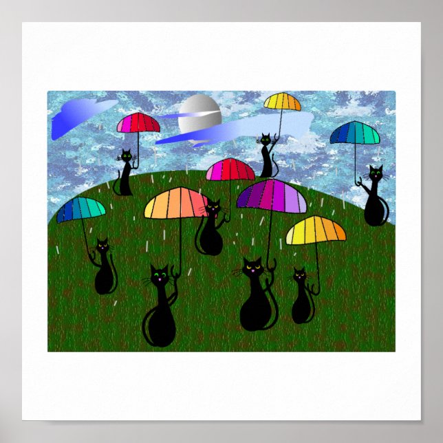 Black Cat Lovers Kunstwerke Poster (Vorne)