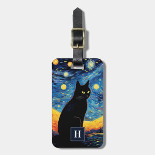 Black Cat Luggage Tags Gepäckanhänger