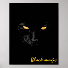 Black Cat Magic lustig anpassbar Poster