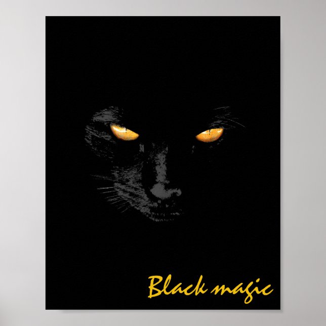 Black Cat Magic lustig anpassbar Poster (Vorne)